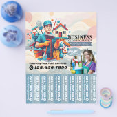 House cleaning Maid Service Flyer Tear Off Strips (Enkel)