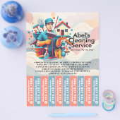 House cleaning Maid Service Flyer Tear Off Strips (Enkel)