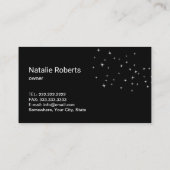 House Cleaning Maid Service Modern Floral Black Visitekaartje (Achterkant)