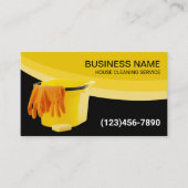 House Cleaning Maid Service Modern Gold Curves Visitekaartje (Voorkant)