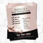 House Cleaning Maid Service Modern Roos Gold Flyer<br><div class="desc">House Cleaning Service Modern Roos Gold Flyers.</div>