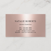 House Cleaning Maid Service Modern Roos Gold Visitekaartje (Achterkant)