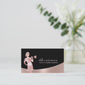 House Cleaning Maid Service Modern Roos Gold Visitekaartje (Staand voorkant)