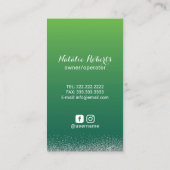 House Cleaning Maid Service Professional Green Visitekaartje (Achterkant)