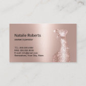 House Cleaning Maid Service Roos Gold Typografie Visitekaartje (Achterkant)