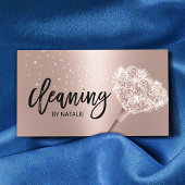 House Cleaning Maid Service Roos Gold Typografie Visitekaartje