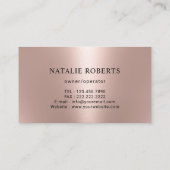 House Cleaning Maid Service Silver Mop Roos Gold Visitekaartje (Achterkant)