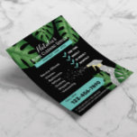 House Cleaning Maid Service Tropical Leaves Black Flyer<br><div class="desc">De schoonmaakmaden van het huis Tropische Bladeren brochures.</div>