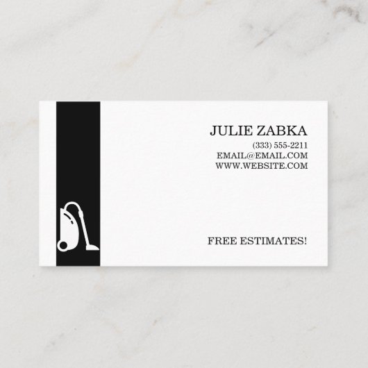 House Cleaning Maid Service Visitekaartje (Achterkant)