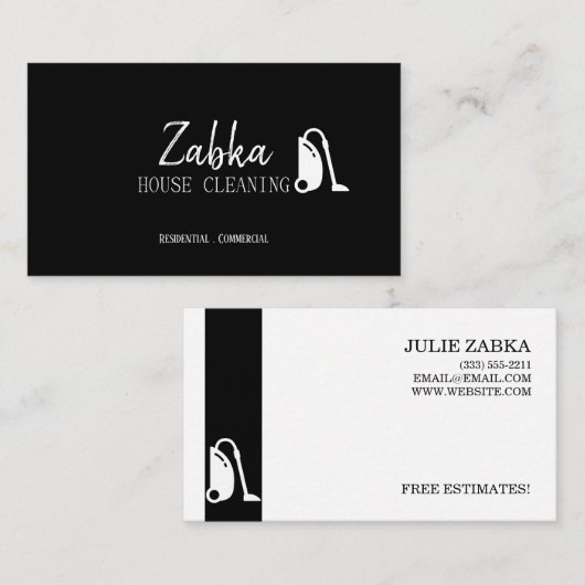 House Cleaning Maid Service Visitekaartje (Voorkant / Achterkant)