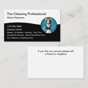 House Cleaning Maid Service Visitekaartje