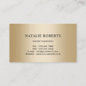 House Cleaning Modern Black & Gold Maid Service Visitekaartje (Achterkant)