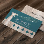 House Cleaning Modern Blauwgroen & Gold Maid Servi Visitekaartje