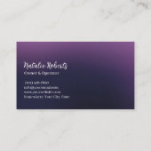 House Cleaning Modern Paars & Silver Maid Service Visitekaartje (Achterkant)