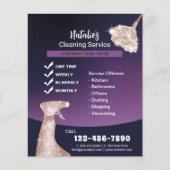 House Cleaning Modern Paarse Maid Service Flyer (Voorkant)