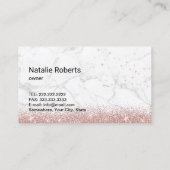 House Cleaning Modern Roos Gold Glitter Marble Visitekaartje (Achterkant)