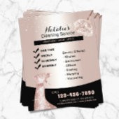 House Cleaning Modern Roos Gold Maid Service Flyer