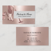 House Cleaning Modern Roos Gold Maid Service Visitekaartje (Voorkant / Achterkant)
