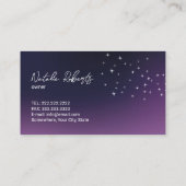House Cleaning Modern Silver Spray Paarse Floral Visitekaartje (Achterkant)