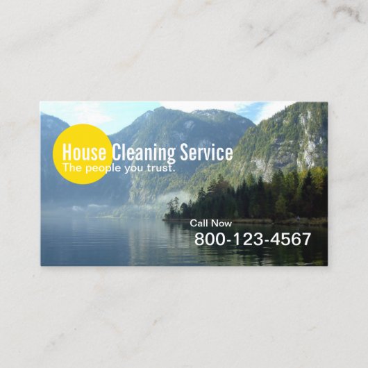 House Cleaning Mountain Lake Professional Visitekaartje (Voorkant)