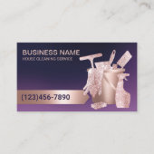 House Cleaning Paars & Roos Gold Professional Visitekaartje (Voorkant)