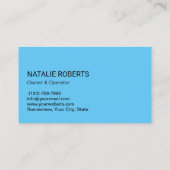 House Cleaning Professional Maid Service Blue Visitekaartje (Achterkant)