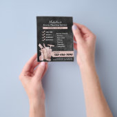 House Cleaning Roos Gold Chalkboard Housekeeping Flyer (Hand)