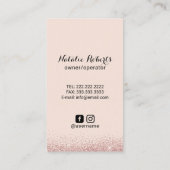 House Cleaning Roos Gold Glitter Housekeeping Visitekaartje (Achterkant)