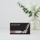 House Cleaning Roos Gold Glitter Mop Maid Service Visitekaartje (Staand voorkant)