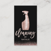 House Cleaning Roos Gold Typography House Keeping Visitekaartje (Voorkant)