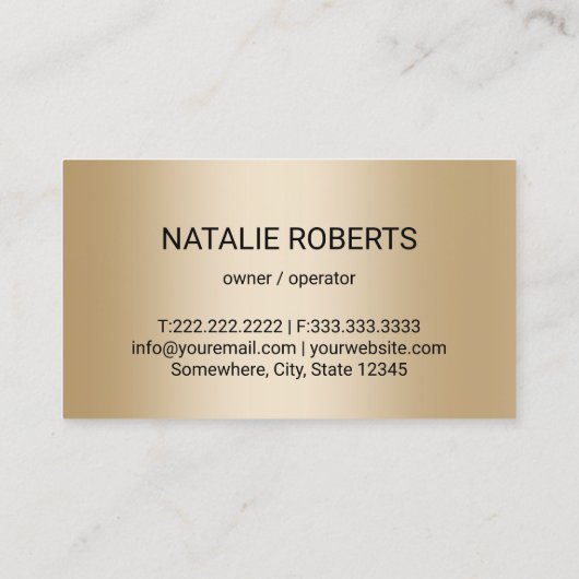 House Cleaning Service Black & Gold Housekeeping Visitekaartje (Achterkant)