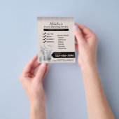 House Cleaning Service Blush & Silver Housekeeping Flyer (Hand)