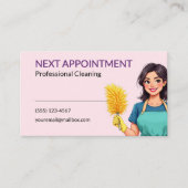 House Cleaning Service Business Appointment Card Afsprakenkaartje (Voorkant)