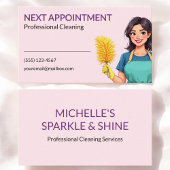 House Cleaning Service Business Appointment Card Visitekaartje