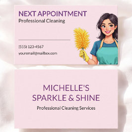 House Cleaning Service Business Appointment Card Visitekaartje