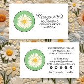 House Cleaning Service Daisy Logo Social Icons Visitekaartje