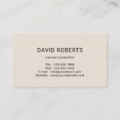 House Cleaning Service Druk Wassen Cream Visitekaartje (Achterkant)