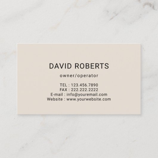 House Cleaning Service Druk Wassen Cream Visitekaartje (Achterkant)