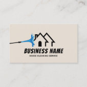 House Cleaning Service Druk Wassen Cream Visitekaartje (Voorkant)