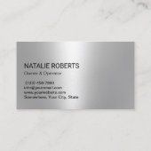 House Cleaning Service Dusty Blue Silver Glitter Visitekaartje (Achterkant)