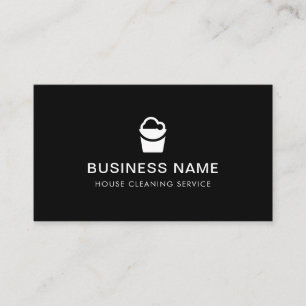 House Cleaning Service Eenvoudig Minimalistisch Zw Visitekaartje