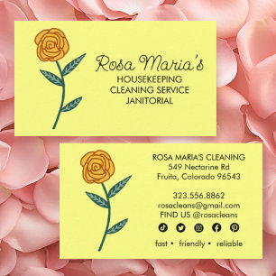 House Cleaning Service Gold Roos Logo Sociale pict Visitekaartje