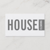 House Cleaning Service Grey Bold Lettering Visitekaartje (Voorkant)