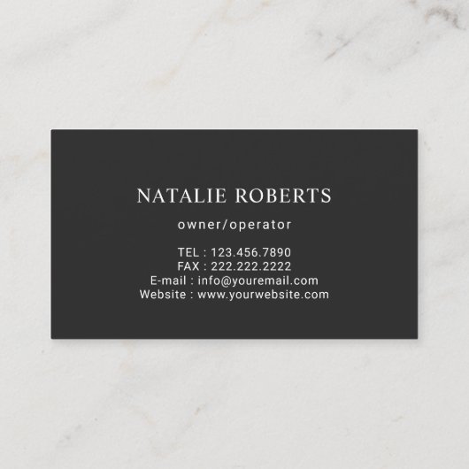 House Cleaning Service Modern Navy Blue Silver Visitekaartje (Achterkant)