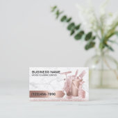 House Cleaning Service Modern Roos Gold Marble Visitekaartje (Staand voorkant)