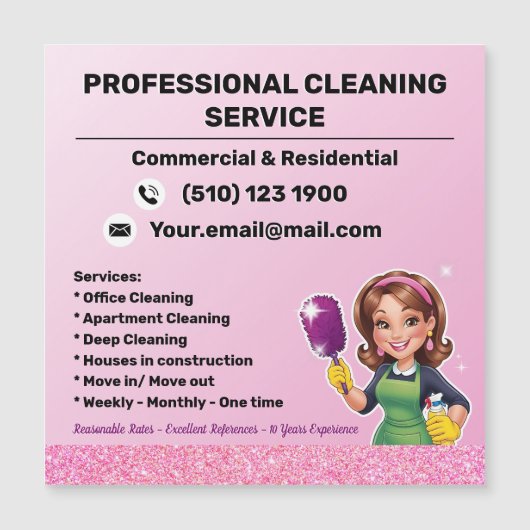 House Cleaning Service Pink Maid  (Voorkant)