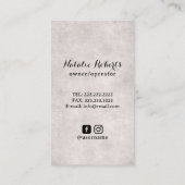 House Cleaning Service Retro Vacuum Cleaner Visitekaartje (Achterkant)