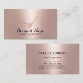 House Cleaning Service Roos Gold Mop Logo Visitekaartje (Voorkant / Achterkant)