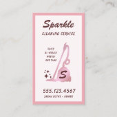 House Cleaning Service Roos Gold Vacuum Cleaner Contactkaartje (Voorkant)