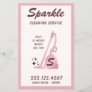 House Cleaning Service Roos Gold Vacuum Cleaner Flyer